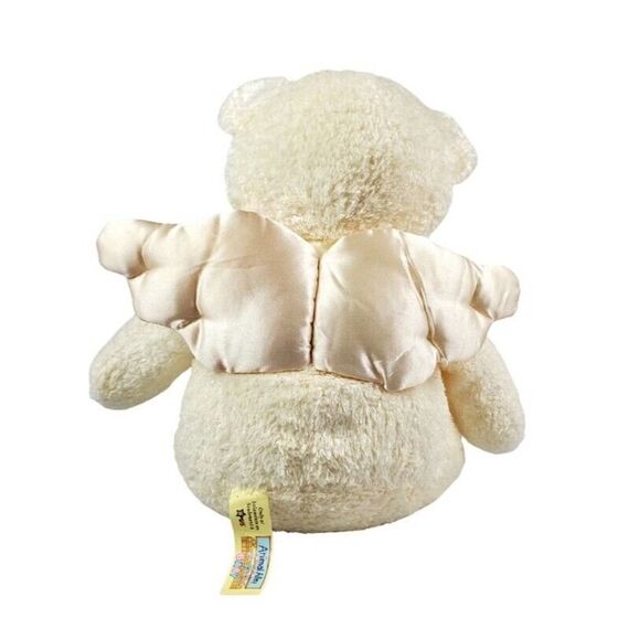 Vintage Toys R Us Animal Alley Teddy Bear With Wings Angel Cream Plush Soft 14" - Picture 4 of 11